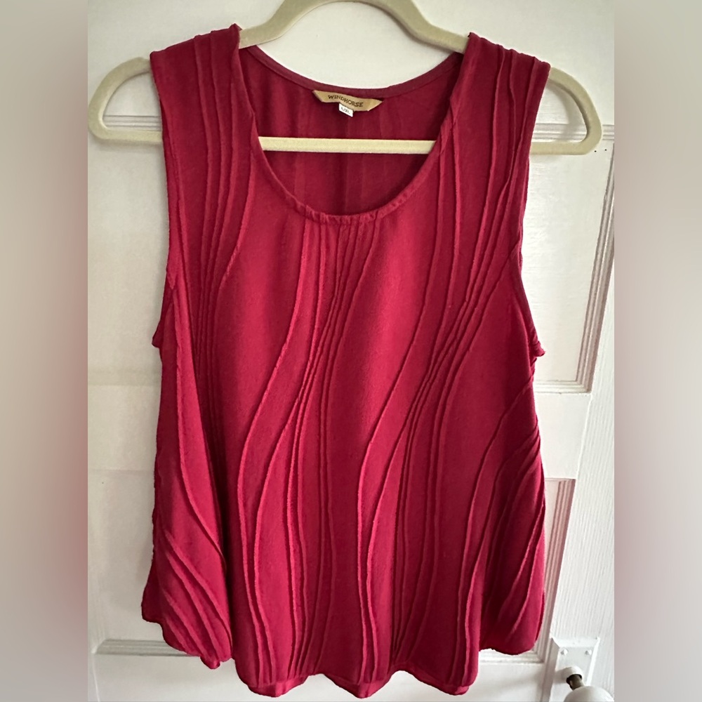 Wildhorse Pink Ribbed Knit Sleeveless Tank Top